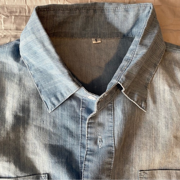 Light denim button down dress - Picture 2 of 7